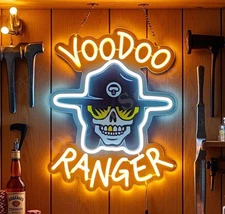 Voodoo Ranger Beer LED Neon Sign With Dimmer USB Powered Adjustable Light