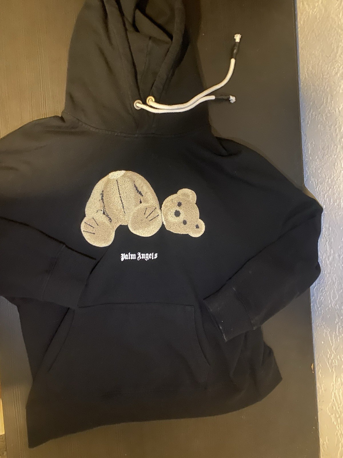 Palm Angels Black Hoodie Kill the Bear, Size Large