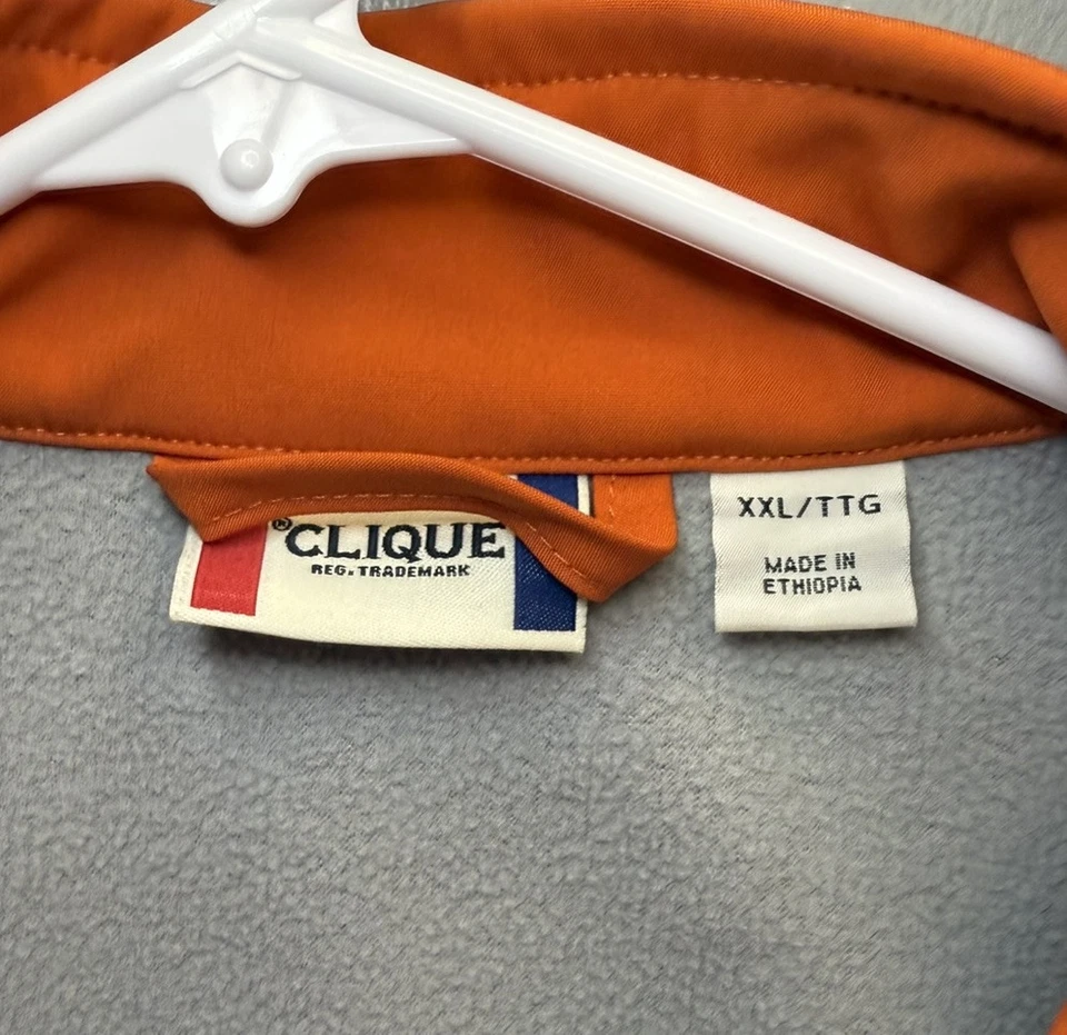 Brand New W/ Tags Clique Orange Jacket Size XXL Shell With Fleece Lined - Image 2 of 4