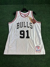 Mitchell  Ness Chicago Bulls Dennis Rodman 1997-98 75th Platinum Jersey Size XL