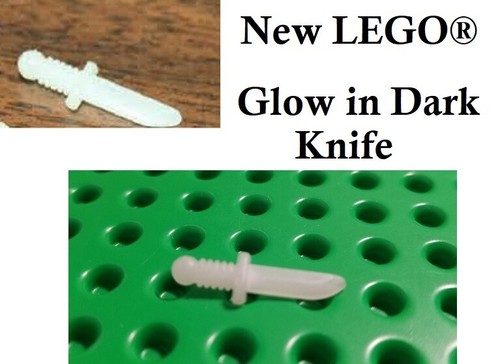 LEGO GLOW in Dark Dagger Knife Minifigure Weapon Harry Potter FANG Snake Glow - Afbeelding 1 van 1