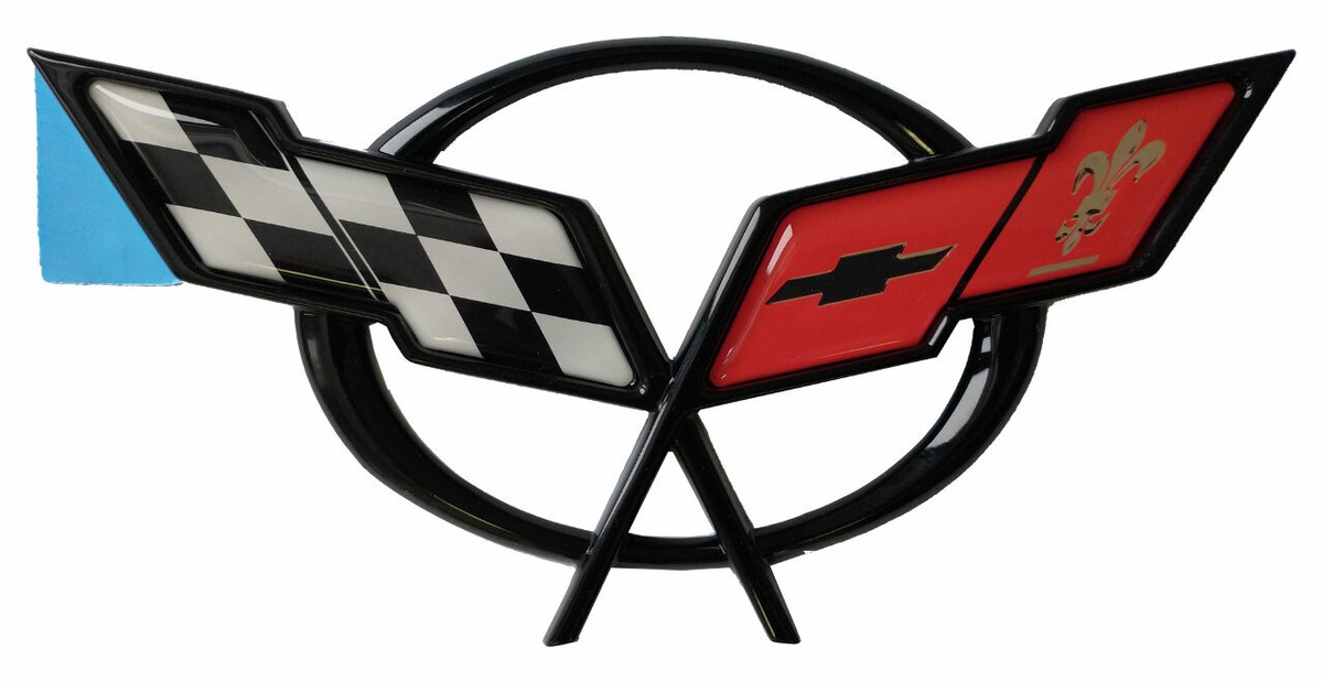 1997-2004 Chevy Corvette C5 Rear Deck Emblem Badge Flags New