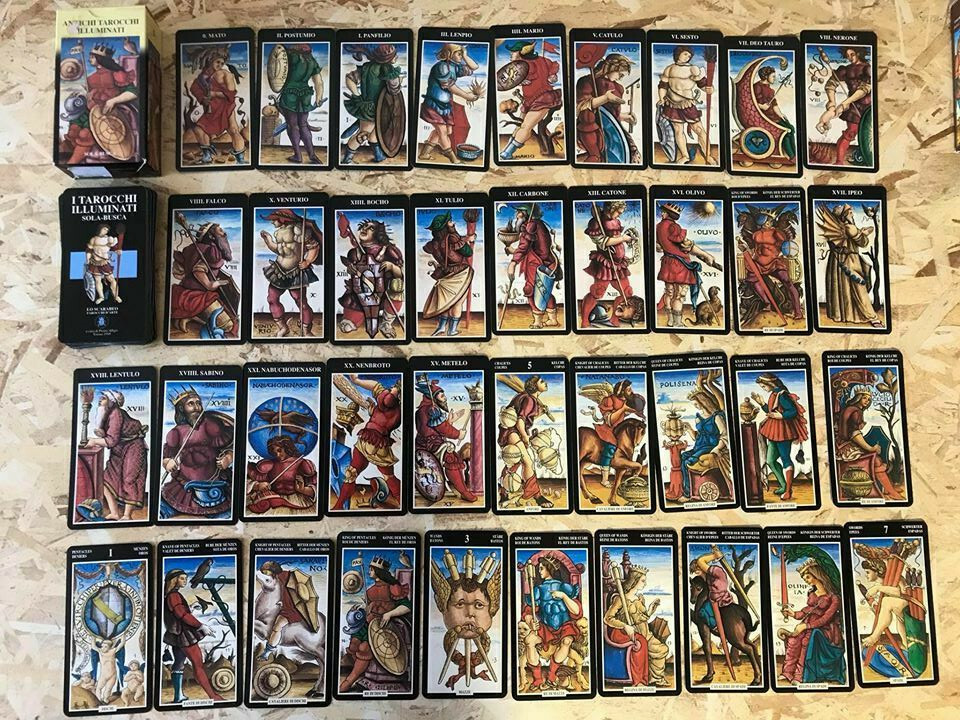 ANTICHI TAROCCHI ILLUMINATI - SOLA BUSCA - LO SCARABEO - RARE 