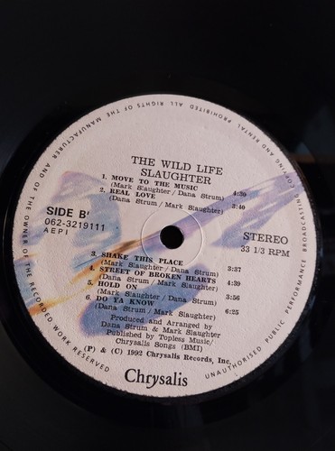 Slaughter - The Wild Life LP, 1992 First Pressing (France) - Picture 5 of 8