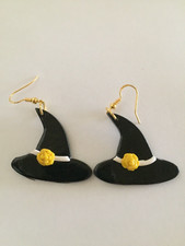 Polymer Clay Halloween Hat Earrings
