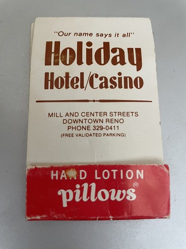 Vintage Holiday Hotel Casino Downtown Reno Nevada Souvenir Hand Lotion Pillows - 第 1/5 張圖片