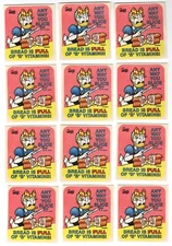 Vintage Mello Smello DISNEY Mission Nutrition Scratch & Sniff Stickers BREAD Set