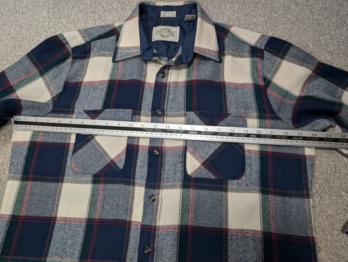 Northwest Territory Vintage Men Multicolour Plaid Outdoor Acrylic Button Shirt L - Picture 8 of 11