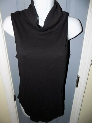 black sleeveless mock turtleneck