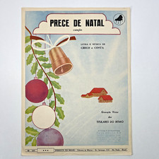 Vintage 1960-Prece de Natal Cancao-Chico e Costa-Sao Paulo, Brazil-Sheet Music