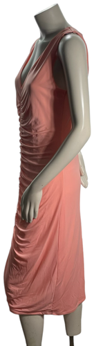 International Concepts Dress Womens size XL Pink Sleeveless Ruched Vneck New - Picture 3 of 8