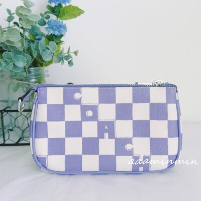 NWT COACH Nolita 19 Checkerboard Print Coated Canvas &Leather