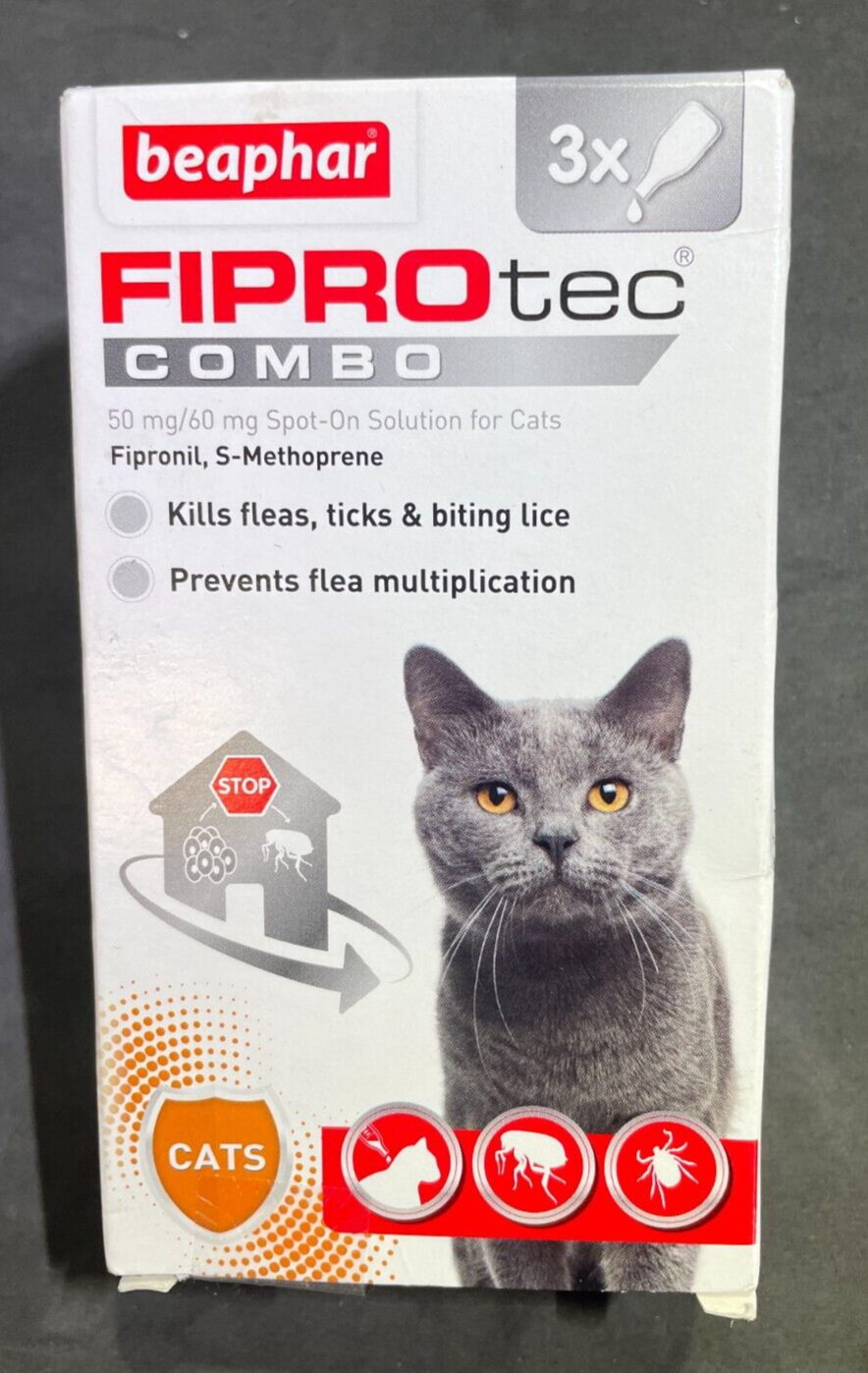 Beaphar FIPROtec Combo Cat Flea Spot On 3 Pipettes - Image 9