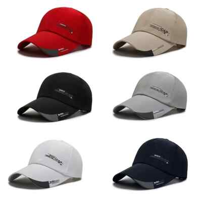 Long Brim Baseball Cap Sun Visor Hats Waterproof Sport Duck-Tongue Sun Hat