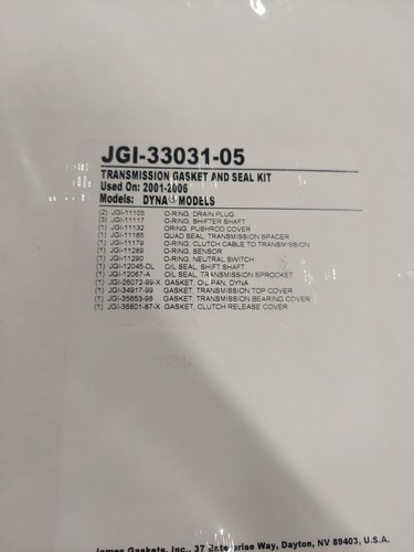 James Transmission Gasket & Seal Kit #JGI-33031-05 Harley Davidson Dyna - Picture 2 of 2