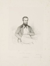 40964 - Auguste Blanqui (1805-1881). Gro&szlig;es Portrait des frz. Revolution&auml;rs, der