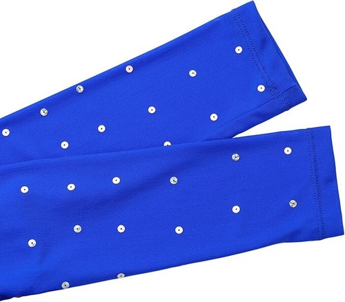 Girls Blue Starburst Gymnastics Leotard Long Sleeve Dance Ballet Age 13 - Picture 3 of 6