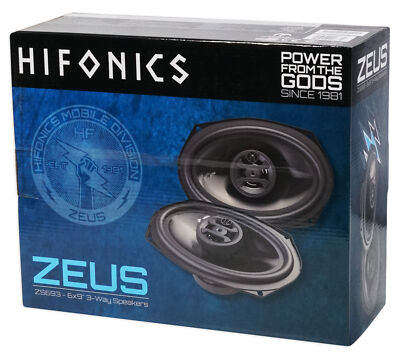4) Hifonics ZS693 Zeus 6x9 Inch 1600 Watt Car Audio Coaxial