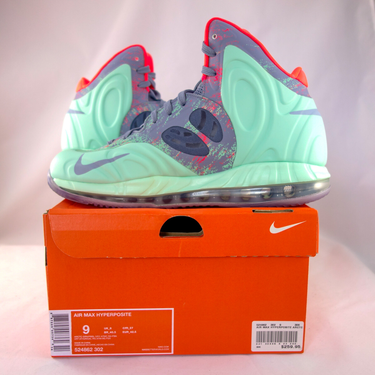 NIKE AIR Max Hyperposite Mens Shoes Artic Green SKU 524862  display picture 1