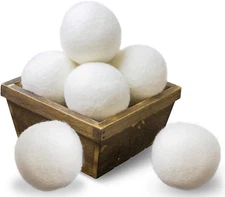 6 Premium XL Dryer Balls 100% Organic Natural New Zealand Wool