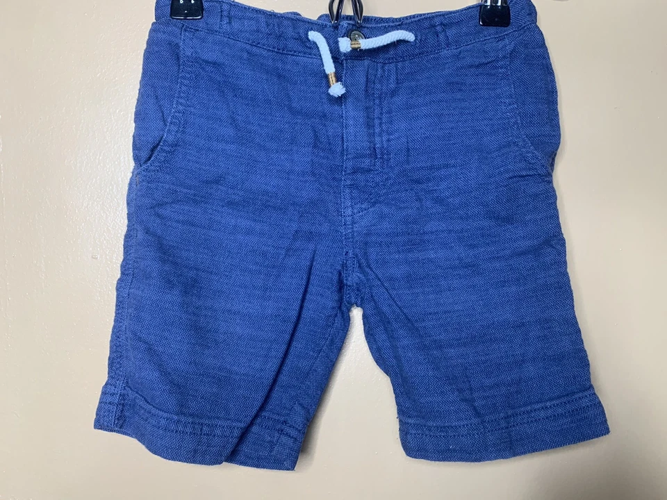 Pantalones Cortos Chinos H&M Niño Talla 5-6Y Tiro Medio Cordón Azul Cintura Ajustable Foto 2 de 4