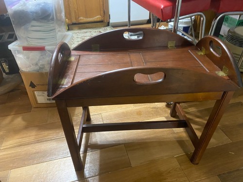 Antique Bombay Company Butler Fold Up Tray with Handles with Stand - Picture 4 of 6