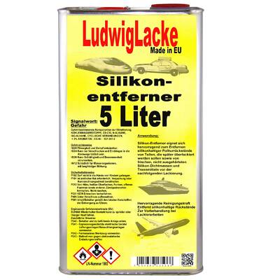 Silikonentferner 5 LITER KURZ FÜR AUTOLACK Lackierer Ludwiglacke