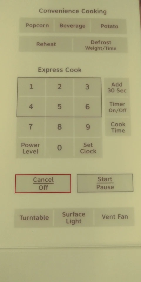 WB56x38165 HOTPOINT 微波控制板面板 WB56X38165 WB27X38160 — 第 3/4 张图片