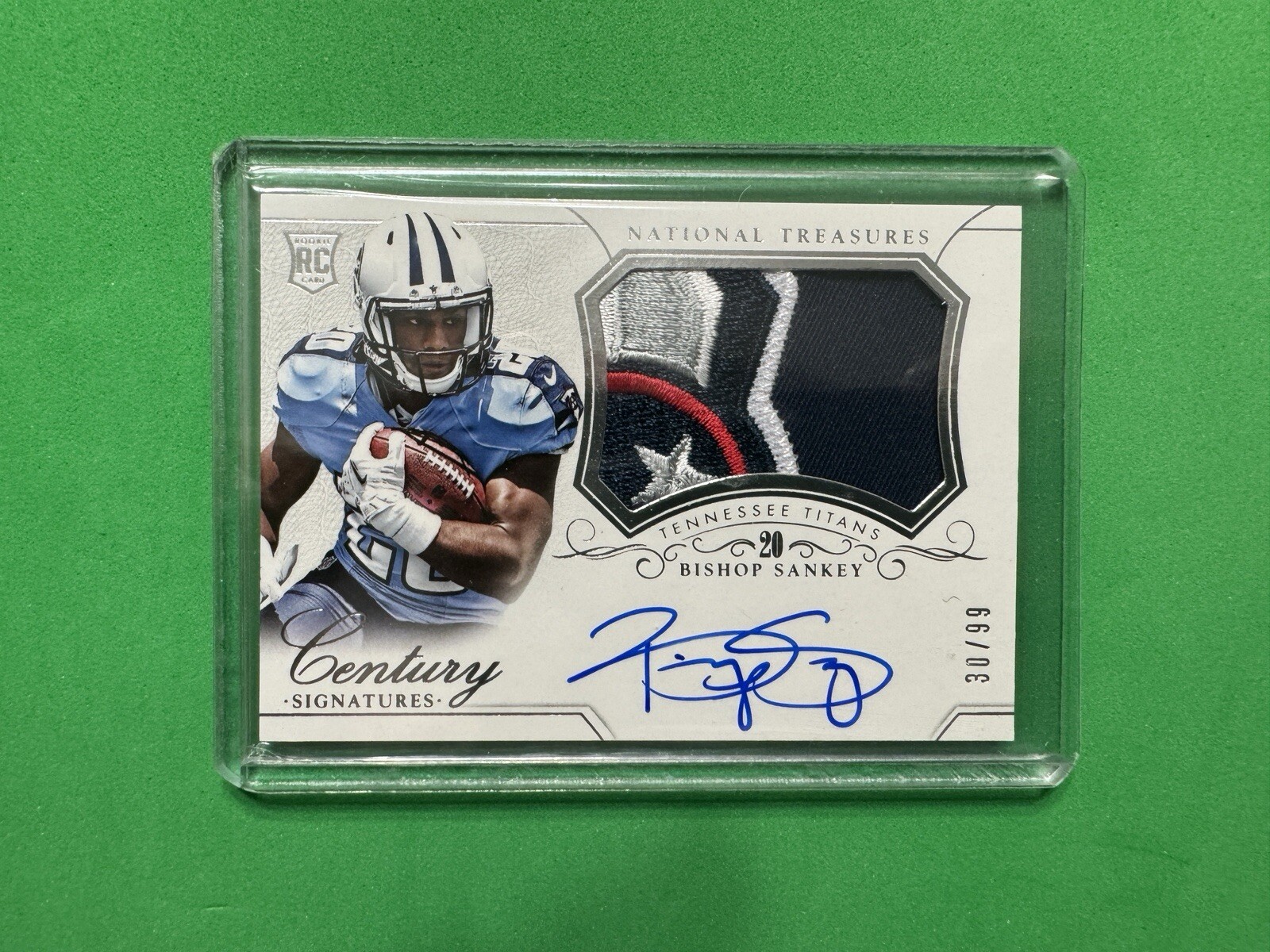 Bishop Sankey Panini National Treasures #280 Century Material Autograph-Jersey Number