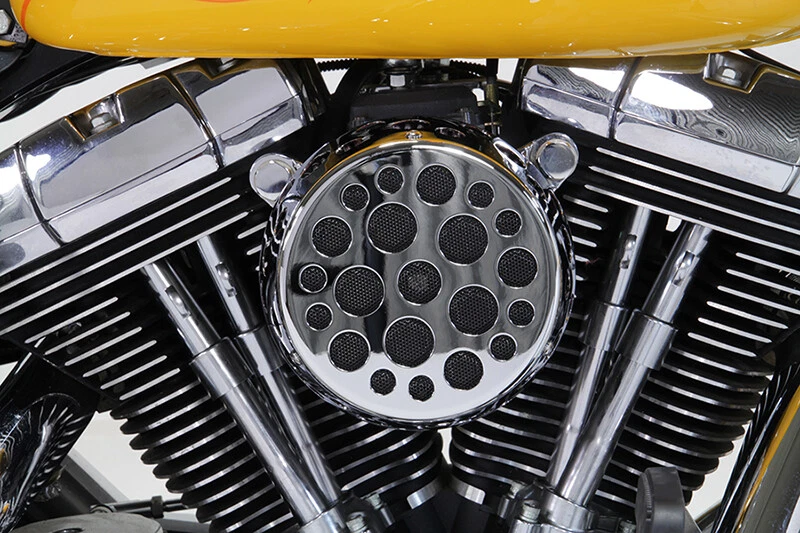Chrome Wyatt Gatling Air Cleaner Assembly fits Harley Davidson Foto 4 de 4