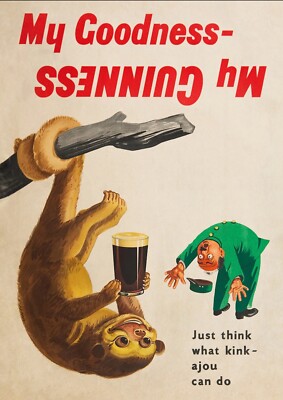 Vintage Guinness Poster Reproduktion 18 (A4 Größe - 210 x 297 mm - 8,5'' x 11,75'').