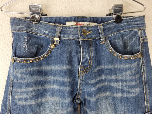 Only Jeans Womens 29 Blue Denim Studded Utility Cargo Pockets Low Rise Y2k 90s - Picture 3 of 24