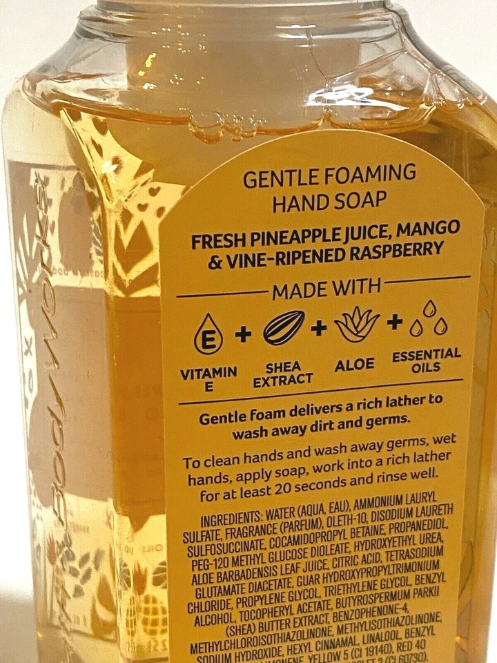 1 BATH & BODY WORKS PINEAPPLE MANGO GENTLE FOAMING HAND SOAP WASH 8.75 FL OZ NEW - Image 3 of 3