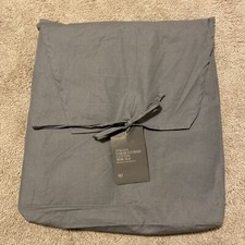 Restoration Hardware Garment-Dyed Percale F/Queen Duvet Cover, Dove, NWT