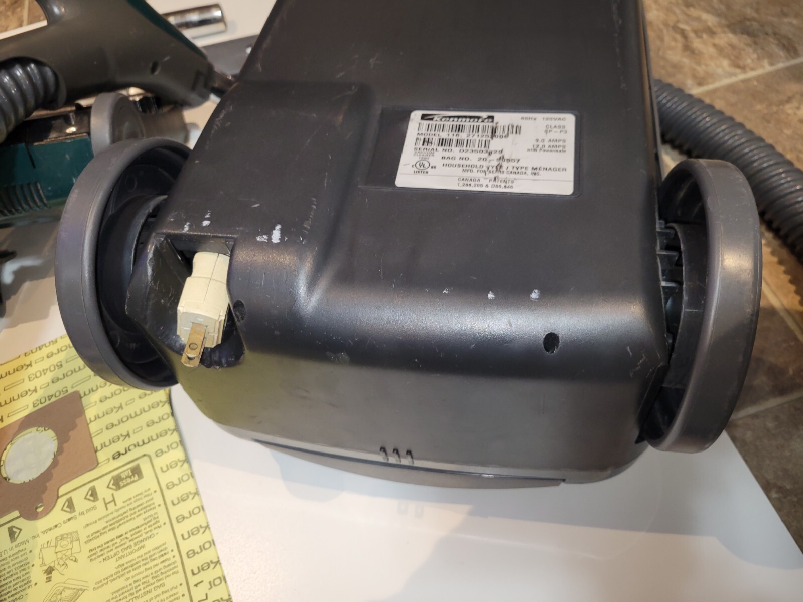 KENMORE Elegance HEPA Filter Canister Vacuum Complete 116 Green Works