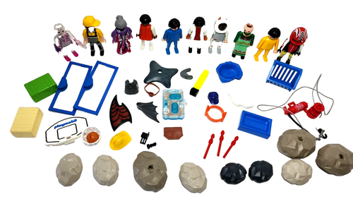 Huge Lot Playmobil Mixed Replacement Part High School Basketball Boulders People