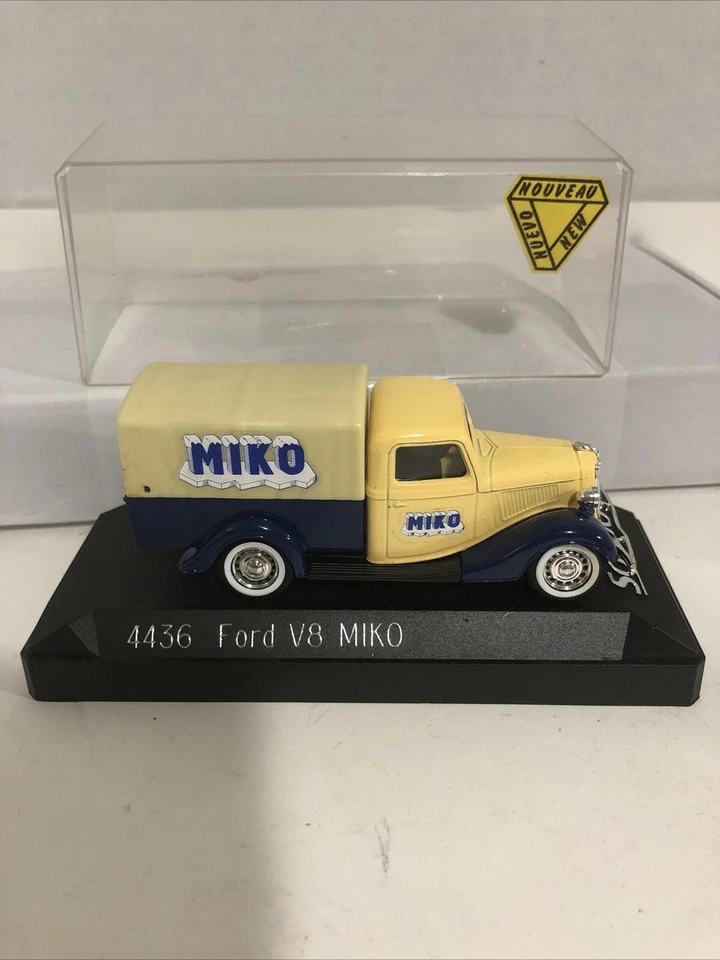 Camioneta pickup Ford Solido #4436, 1934, Miko Ice Cream escala 1:43 nueva en caja Foto 3 de 4