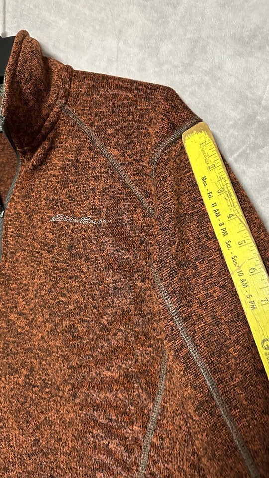 eddie bauer quarter zip pullover Fleece Paprika Size Medium Men’s eBay