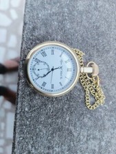 Antique Engraved Brass Elgin Pocket watch With Chain Vintage Gift for everyone