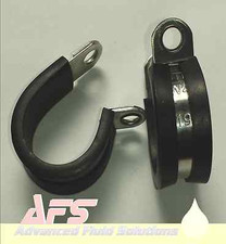 MIKALOR W4 Stainless Steel Rubber Lined Metal P Clips Pipe Mounting Hose Cable 