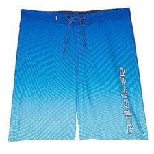 Quiksilver Boys Youth 17 inch Board Shorts Pocket Blue New Size 28 /Large 12-14