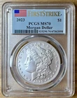 2023 P PCGS MS70 Morgan Silver Dollar First Strike. Perfect Uncirculated Coin!