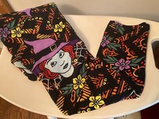LULAROE HALLOWEEN WICKED GREEN FACED WITCH ONE SIZE LEGGINGS BABY SOFT