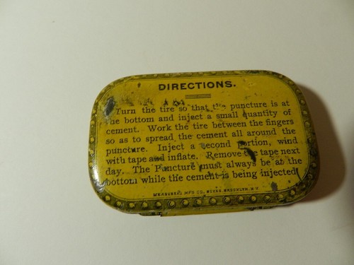 ANTIQUE 1920'S HARTFORD TIRE REPAIR KIT TIN- VINTAGE TIRES- SERVICE STATION - Picture 7 of 8