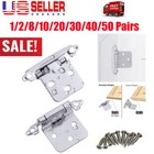 1-50Pairs Overlay Kitchen Cabinet Hinges Self Closing Door Kitchen Cabinet Hinge