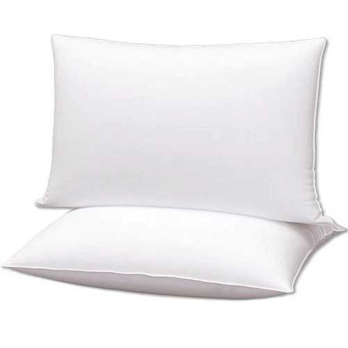 Flat Ultra Thin Bed Pillows King Size Pillow Set of 2 Extra Soft Down Alternativ - Picture 1 of 7