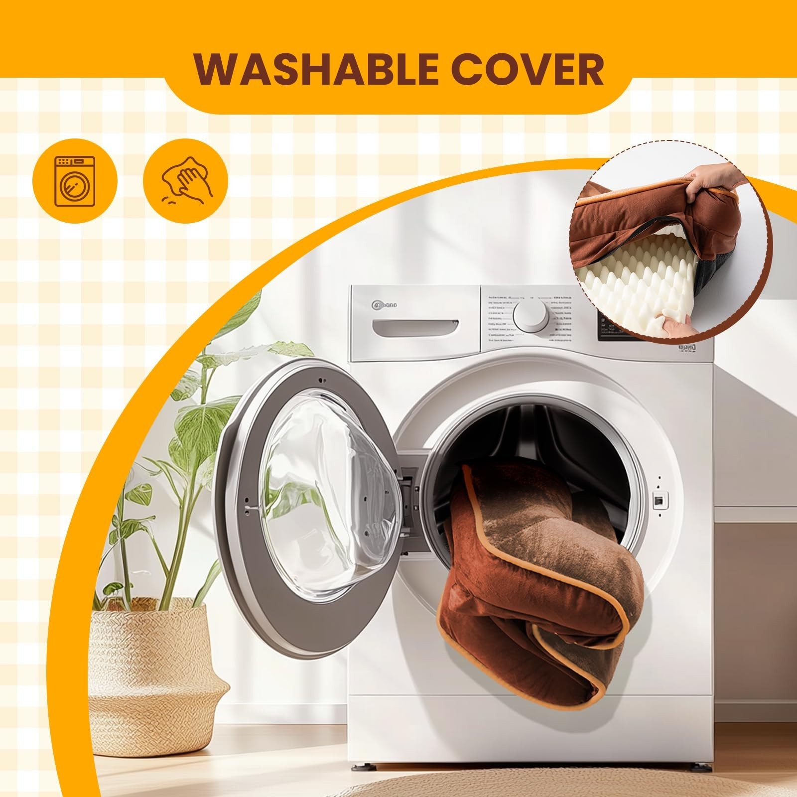 DUMOS Orthopedic Dog Bed for Large Size Dogs, Supportive Memory Foam Dog Sofa...