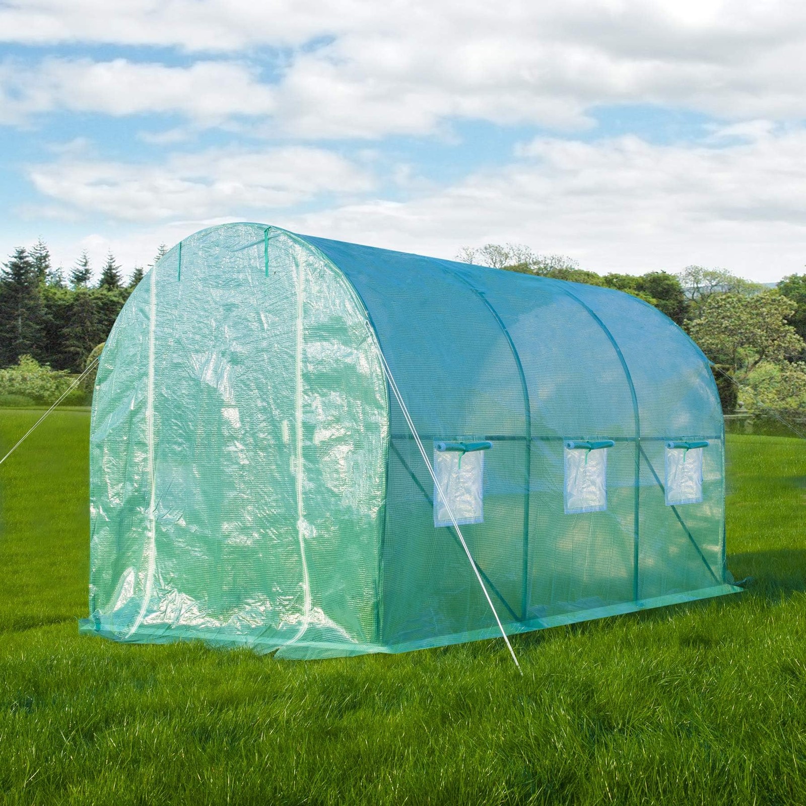Greenhouse Outdoor Green House for Outside Winter Heavy Duty Large Walk-in Tu...