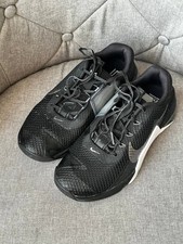 Nike Metcon 7 Trainers Black White UK 6 EU 40 Gym Training Shoes Very Good