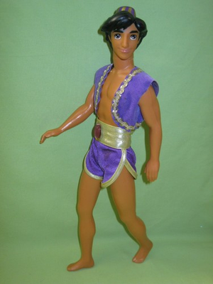 #ad 11273 Barbie VINTAGE Mattel 1993 Disney ALADDIN Water Jewel Magic DOLL In Outfit $16.99